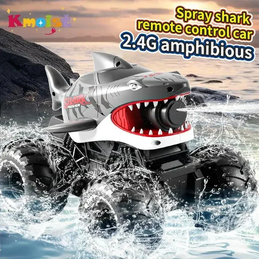 SharkBlaster 2-in-1 Amphibious RC Car & Water Shooter | 2.4G Remote + Gesture Watch Control