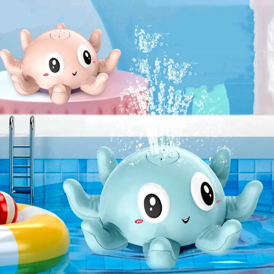 GlowSplash Octopus LED Bath Sprinkler Toy for Kids | Floating Water Spray Bath & Pool Toy