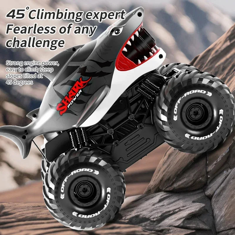 SharkBlaster 2-in-1 Amphibious RC Car & Water Shooter | 2.4G Remote + Gesture Watch Control