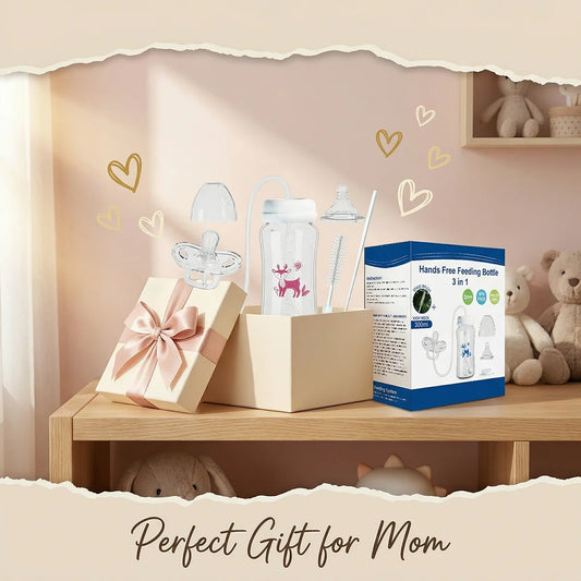 EasyFlow 3-in-1 Hands-Free Baby Bottle Set – Gravity Ball Feeding System