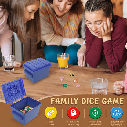 DiceRush Party Game Set | Fast-Paced 2–6 Player Family Dice Game with Tray & 80 Dice