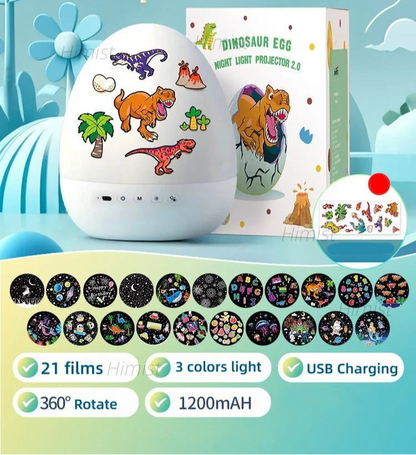 Dino Dream Egg – Rotating Projection Night Light