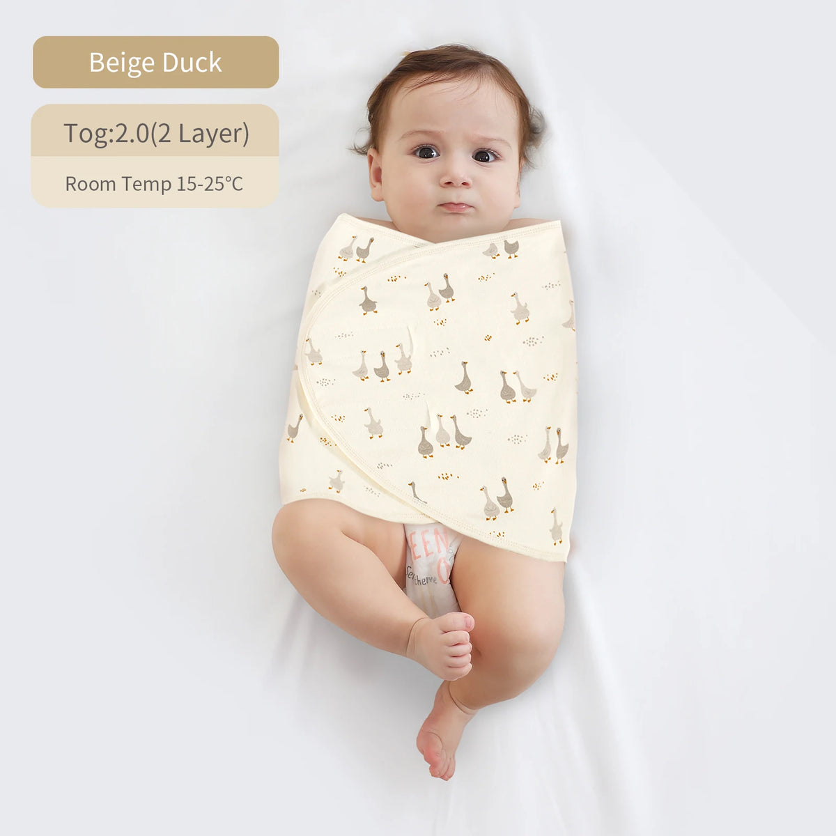 Soft Cotton Baby Swaddle Wrap 🌿🤍