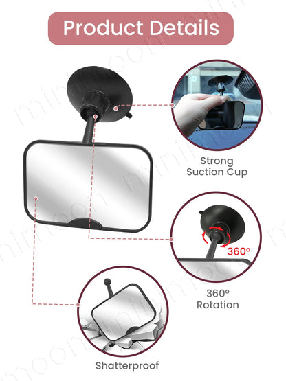 2-in-1 Adjustable Baby Car Seat Mirror – 360° Rotatable 👶🚗