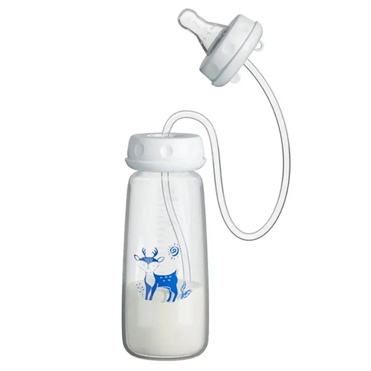 BornBL Hands-Free Baby Feeding Bottle – Anti-Colic Nursing System