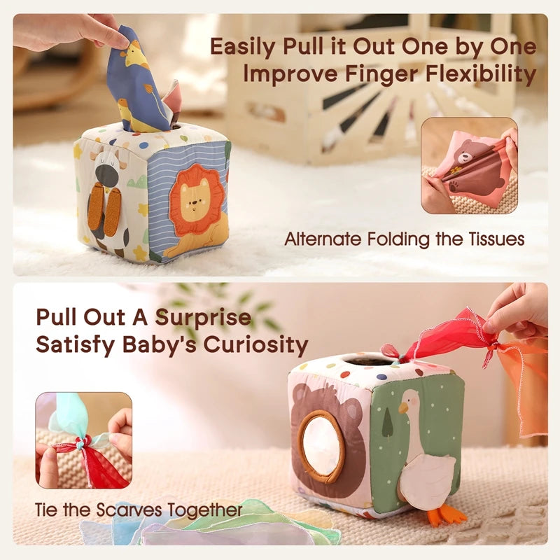 TinyTissues - Montessori Sensory Tissue Box Toy