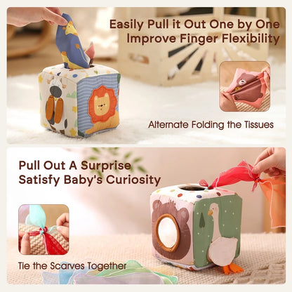 TinyTissues - Montessori Sensory Tissue Box Toy