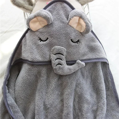 Animal Hooded Baby Towel Blanket 80x80