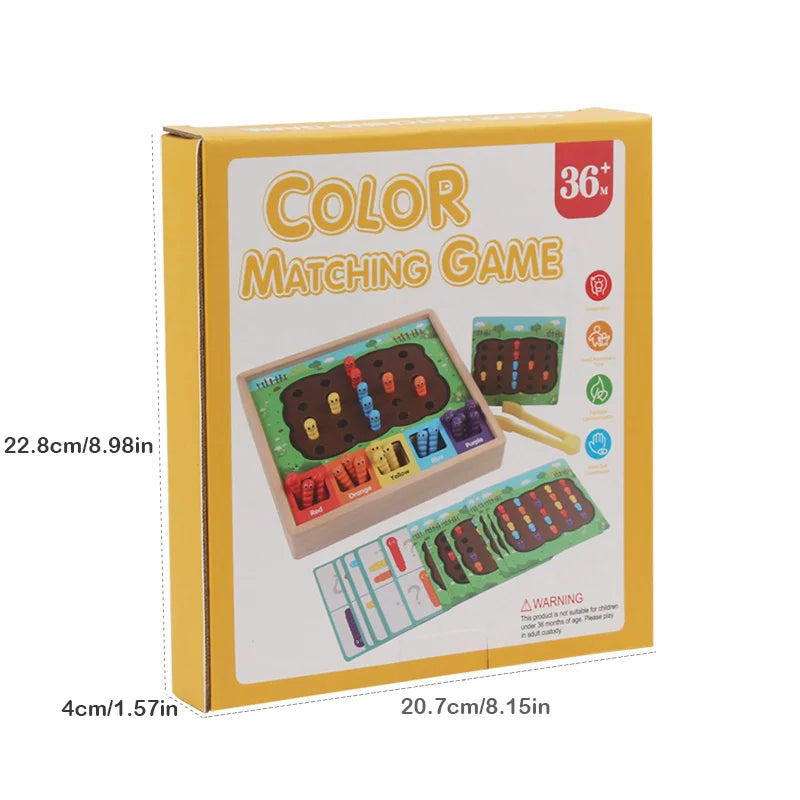 Wooden Colour Sorting & Bug Catching Game 🐞🌈