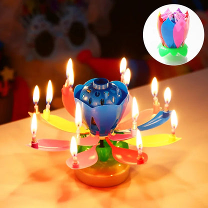 BloomWish - Musical Rotating Lotus Birthday Candle