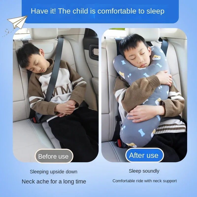 Kids Cartoon Car Sleep Headrest Pillow