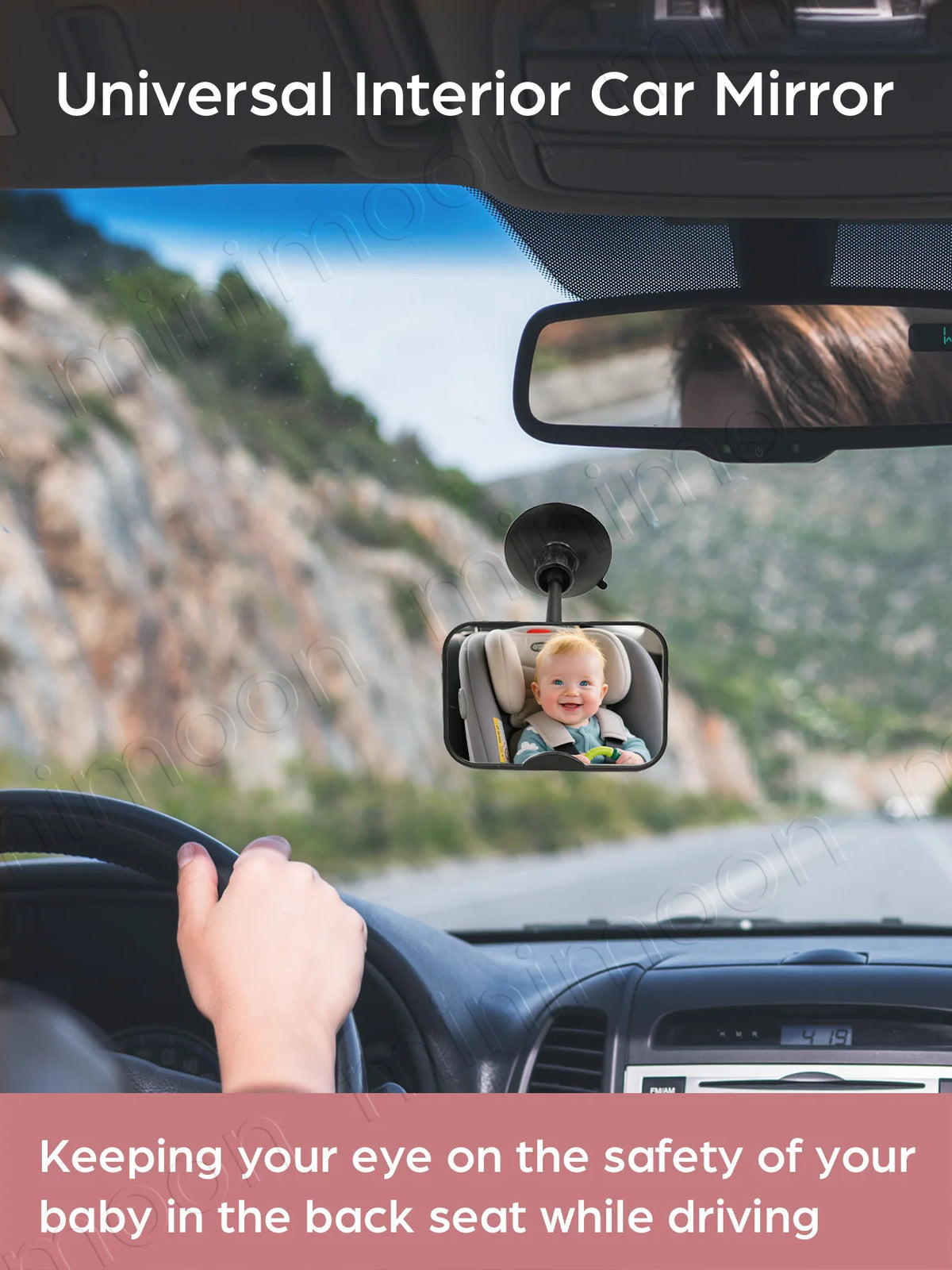 2-in-1 Adjustable Baby Car Seat Mirror – 360° Rotatable 👶🚗