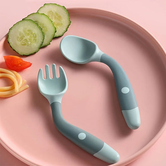 Bendable Twist Baby Fork and Spoon Set