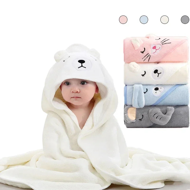 Animal Hooded Baby Towel Blanket 80x80