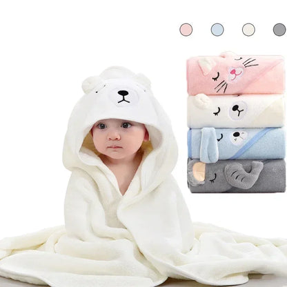 Animal Hooded Baby Towel Blanket 80x80