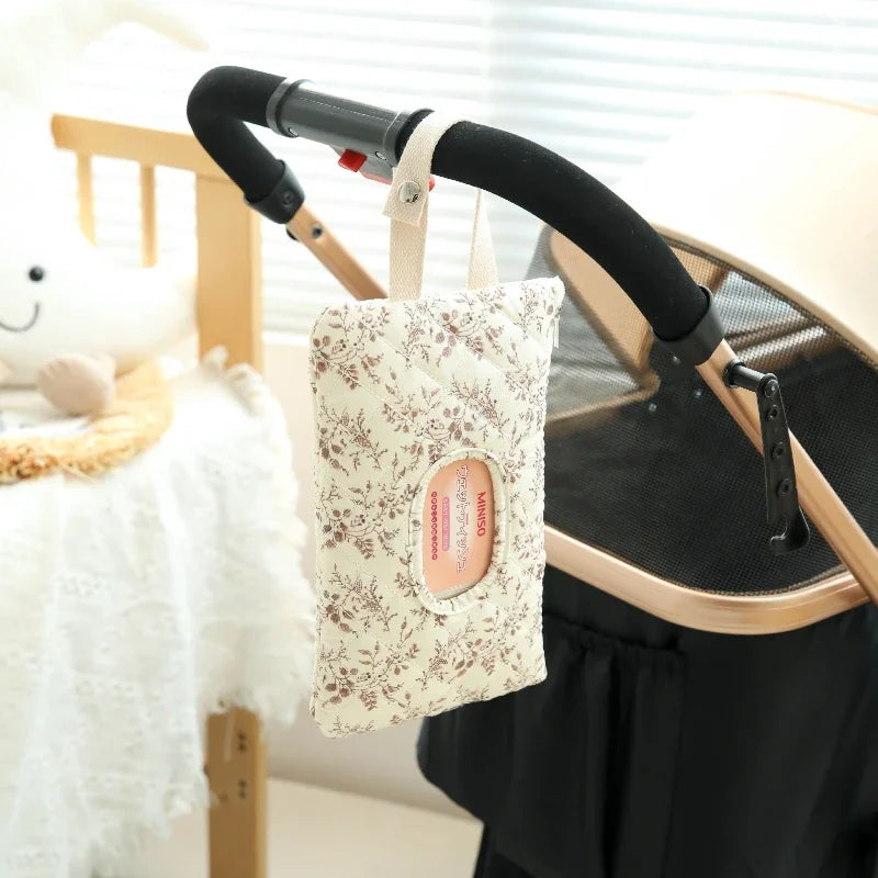Floral Stroller Tissue & Wet Wipes Organiser