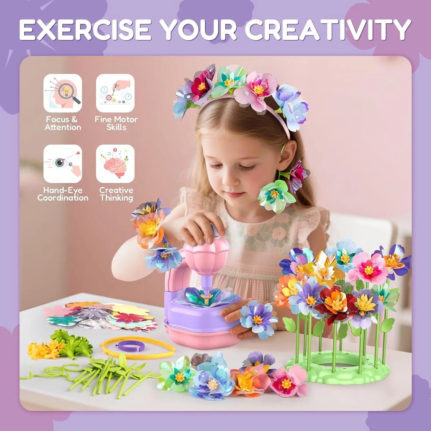 BloomCraft DIY Fabric Flower Bouquet Kit