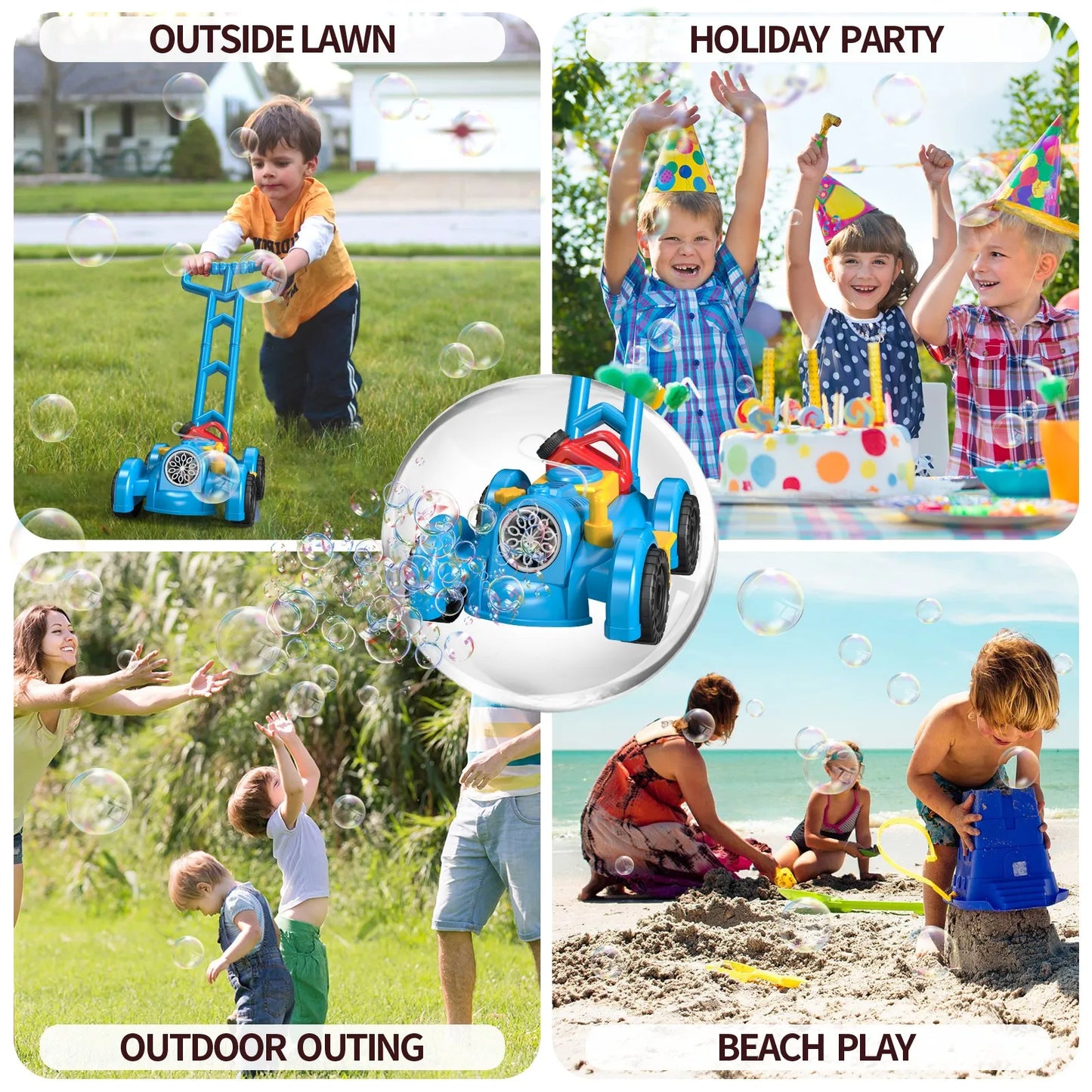 Bubble Car Toy – Automatic Bubble Mower with Lights