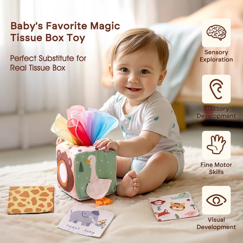 TinyTissues - Montessori Sensory Tissue Box Toy