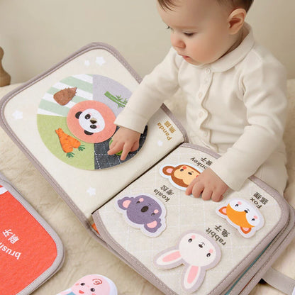 Montessori Animal Quiet Book – Soft Busy Book for Babies & Toddlers