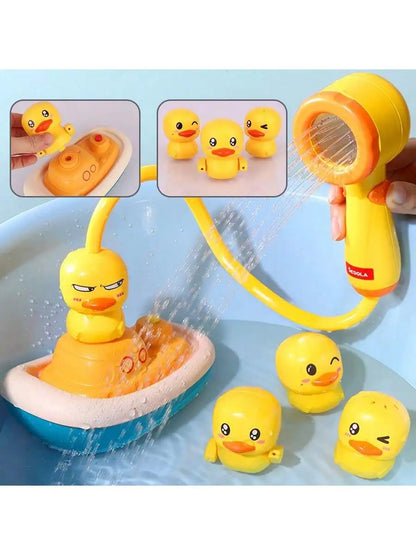 QuackFlow Duck Shower Bath Toy – Electric Water Spray Boat for Kids
