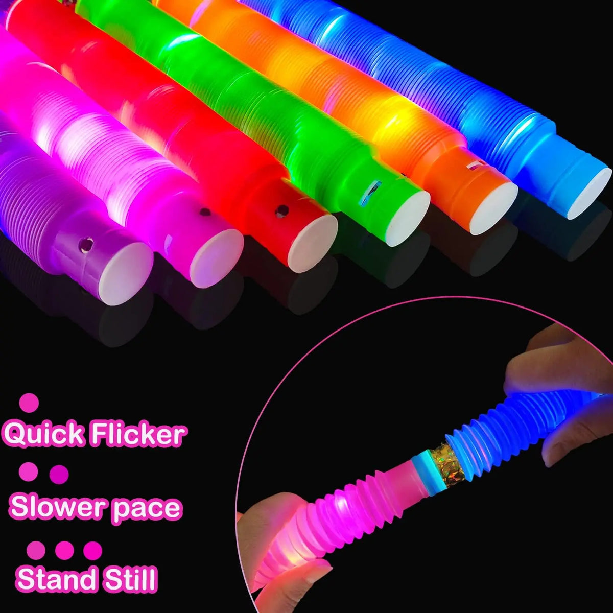 Light-Up Pop Tubes – Sensory Fidget Toys 🌈✨