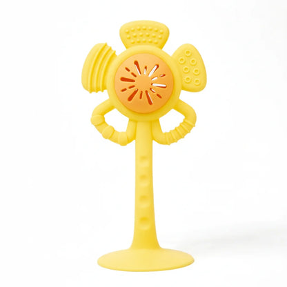 BloomGrip Silicone Baby Teether & Sensory Rattle Toy
