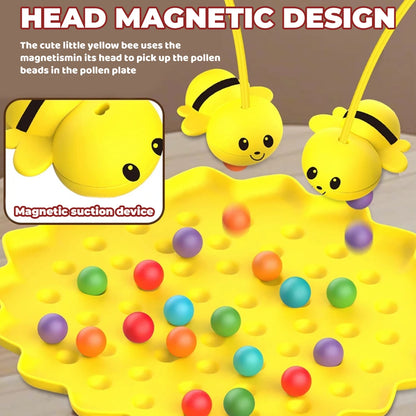 🐝 Little Bees Collect Pearls – Magnetic Tabletop Fishing Game