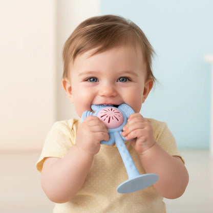 BloomGrip Silicone Baby Teether & Sensory Rattle Toy