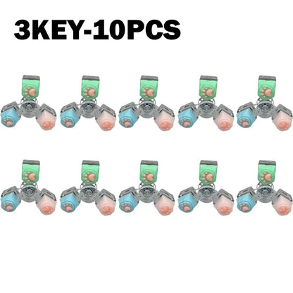 PurrPress - Cat Paw Mechanical Keycap Fidget Keychain