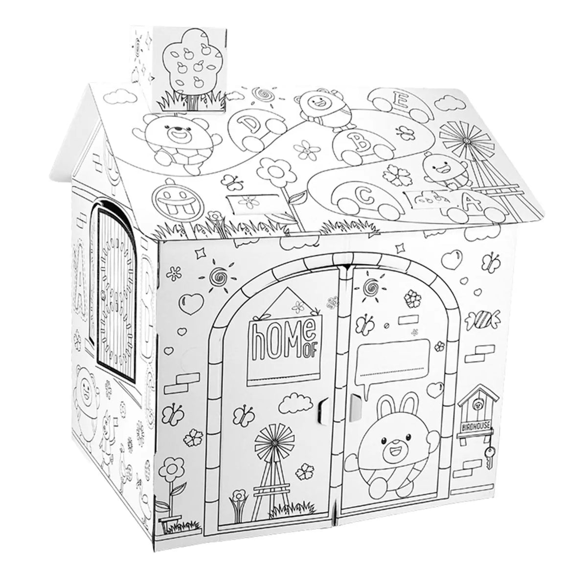 ColourCottage – DIY Cardboard Playhouse 🏠🖍️