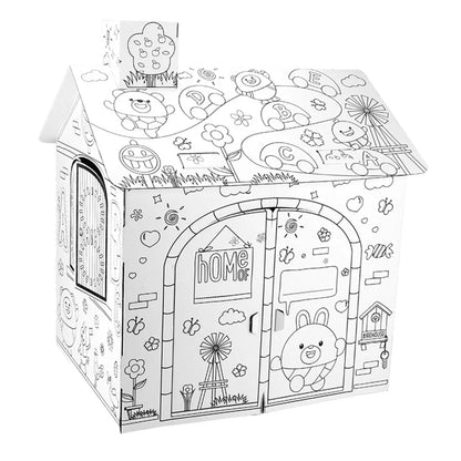 ColourCottage – DIY Cardboard Playhouse 🏠🖍️