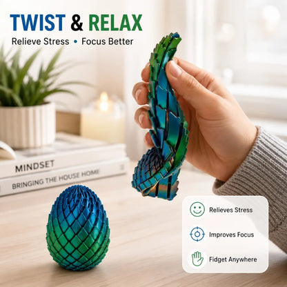 DragonTwist - 3D Printed Fidget Dragon Egg