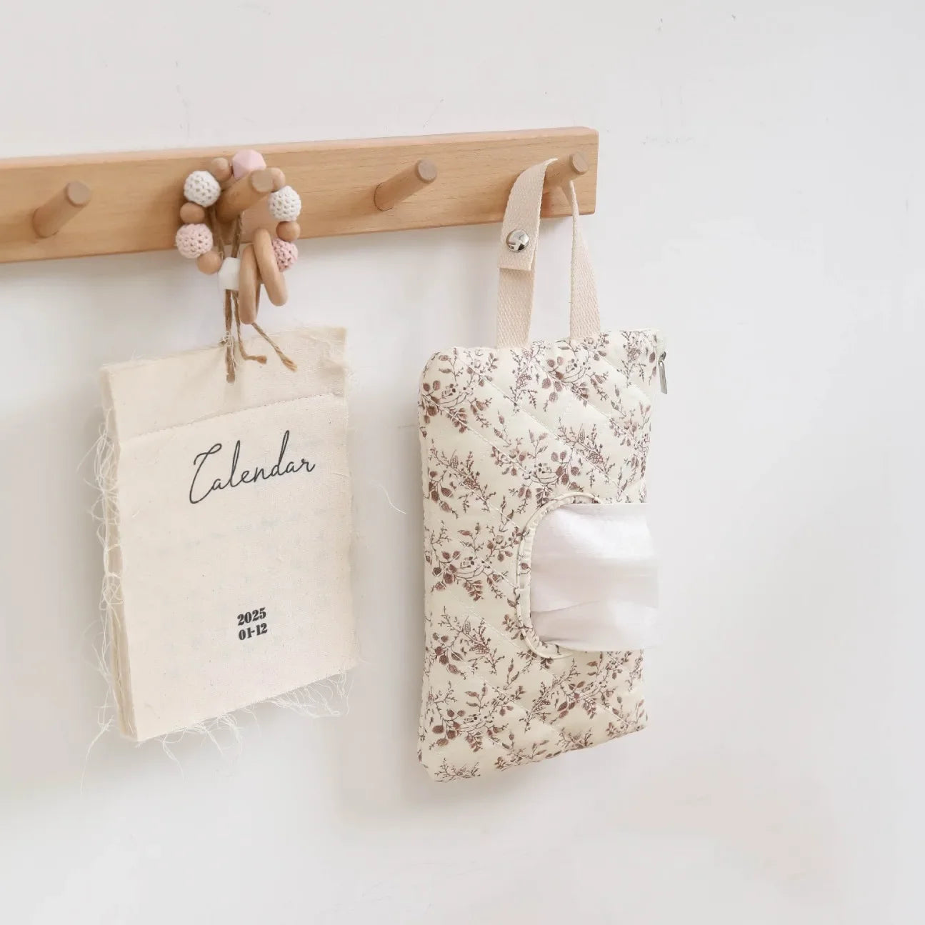 Floral Stroller Tissue & Wet Wipes Organiser