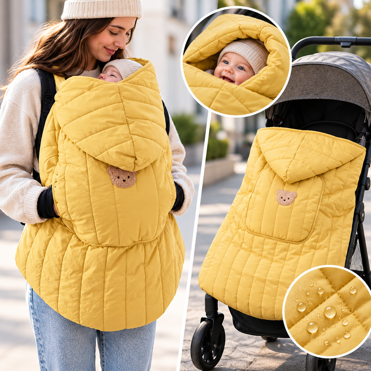 SnuggleWrap – Hooded Winter Baby Blanket 🤍❄️